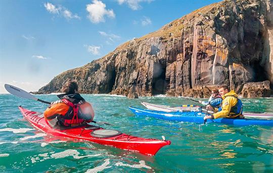 Kayaking in Cardigan Bay