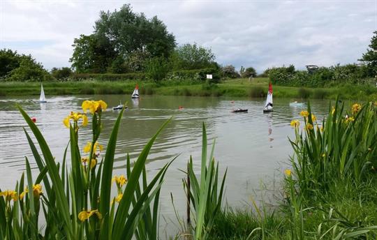 Model boating lake on site 