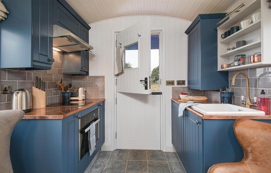 A fully equipped kitchen