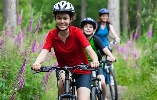 Cycling in the woods, Cardinham or Lanhydrock