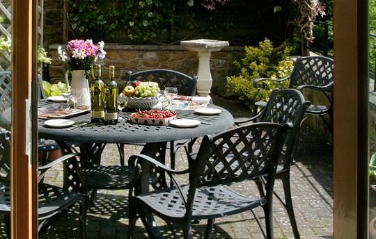 Patio garden view from the kitchen 