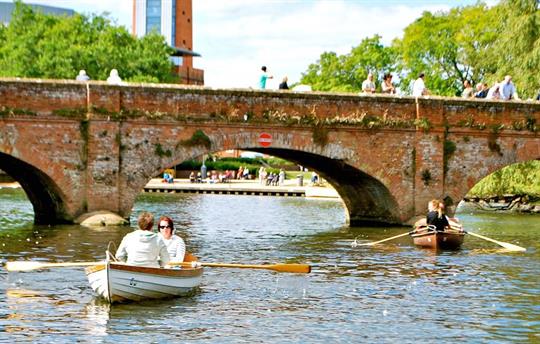 Enjoying a day out in Stratford