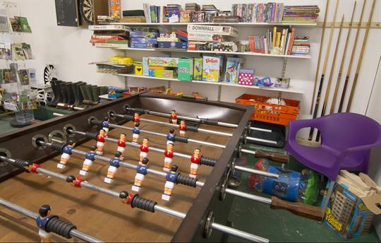 Heated games room—perfect for year-round fun