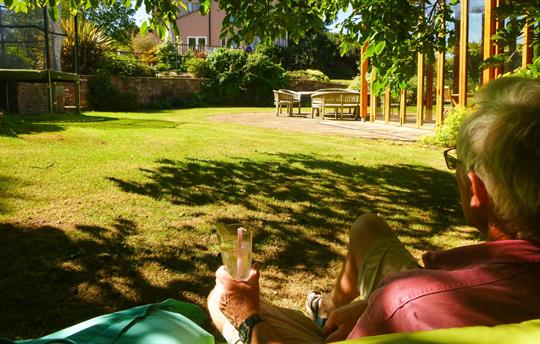 Plenty of shade and giant bean bags
