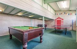 Games room with pool table