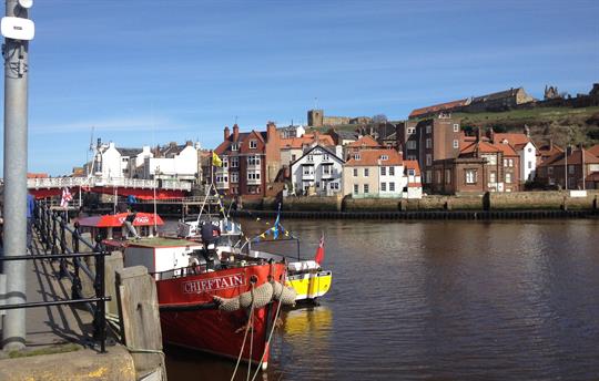 Whitby harbour only 3 miles away