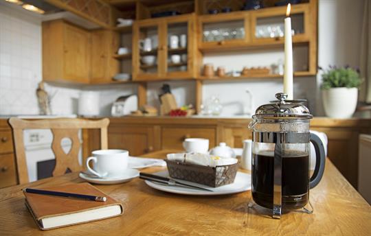 Complimentary cake and coffee