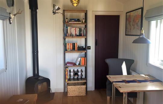 Ryegrass- radiators and a wood burn