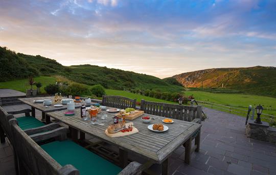 Dine with a view on the terrace