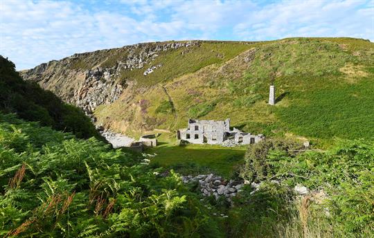 The Ruins & cove at Llanlliana