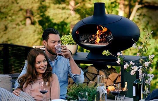 Relax by the Wood-Fired Pizza Oven and Unwind