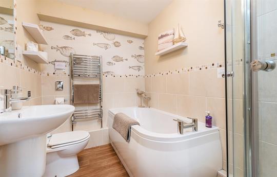 Bathroom with separate shower