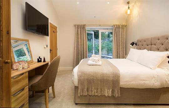 Double doors out onto patio