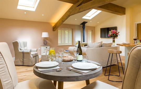 Open plan with underfloor heating