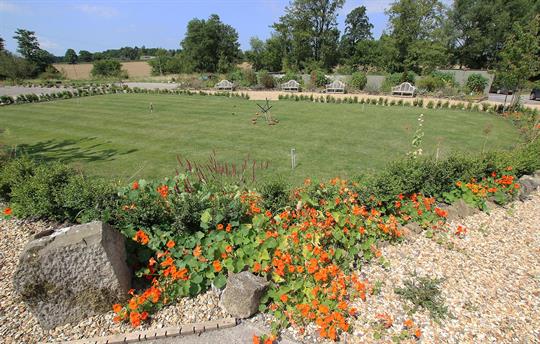 Croquet lawn with equipment provided
