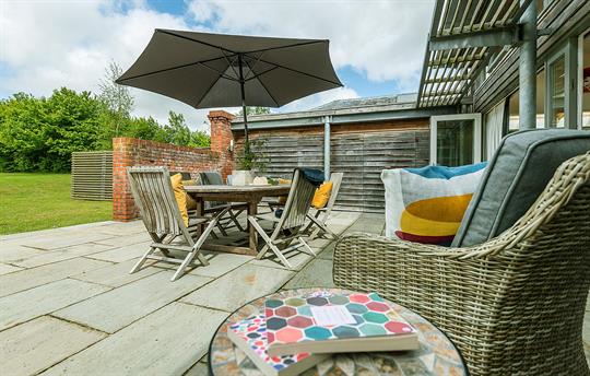 The Eco Barn private sun terrace