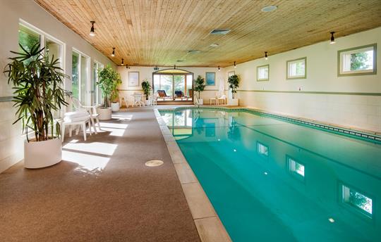 The heated indoor pool onsite