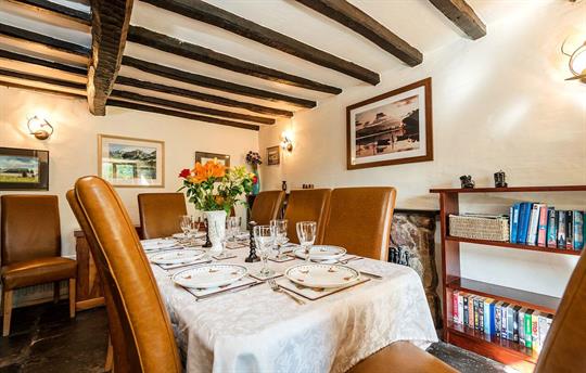 Original oak panelled dining room