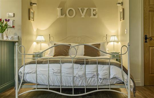 The romantic bedroom area