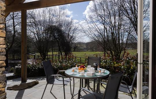 Outside dining under cover