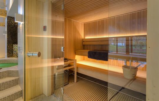 Warm up in the sauna